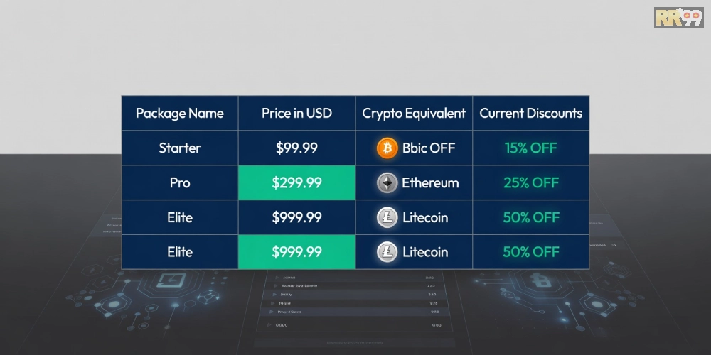 Bảng giá chi tiết các gói dịch vụ crypto casino rr99 năm 2025