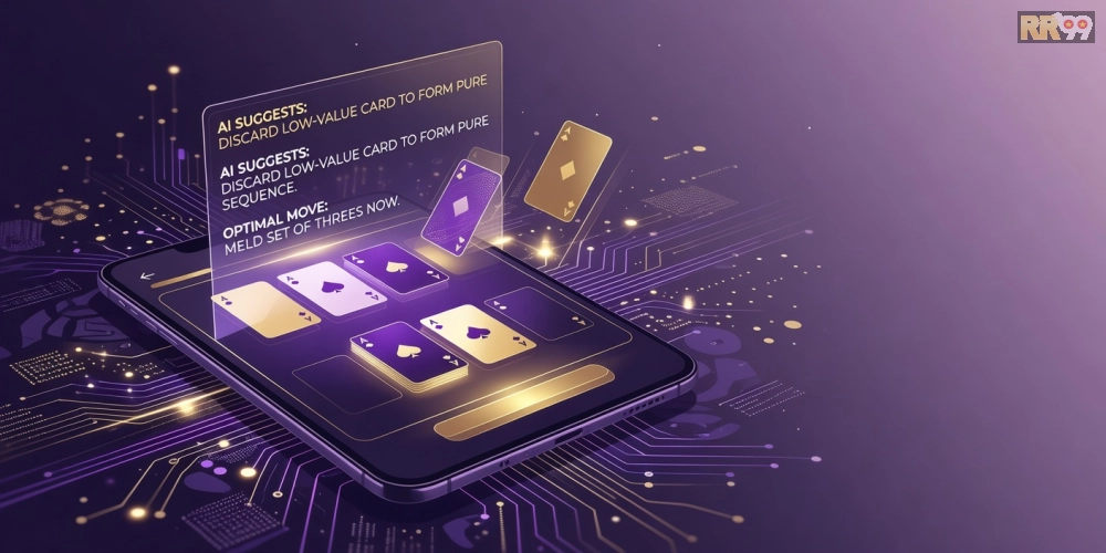 Giao diện game bài RR99 Pro với tính năng AI hỗ trợ người chơi