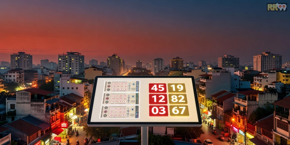 Minh họa khái niệm xổ số miền Bắc hôm nay rr99 với giao diện trực tuyến hiện đại