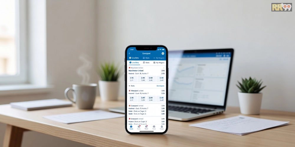 Hình minh họa ứng dụng di động Prime Bet RR99 cho cá cược bóng đá
