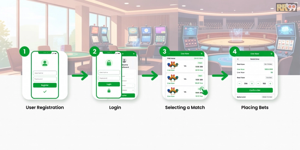 Hướng dẫn từng bước đăng ký và sử dụng xem đá gà trực tiếp trên casino RR99
