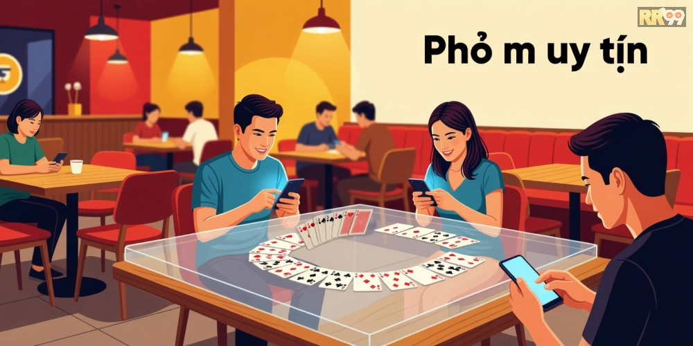 Giao diện chơi Phỏm hấp dẫn trên nền tảng RR99 với bài tây được sắp xếp chuyên nghiệp
