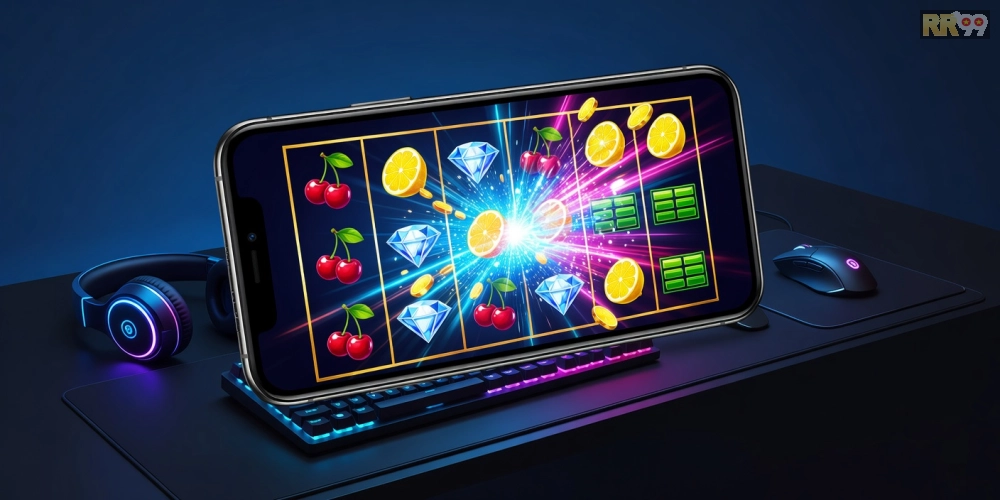 Minh họa giao diện tải game nổ hũ rr99 pro với jackpot hấp dẫn